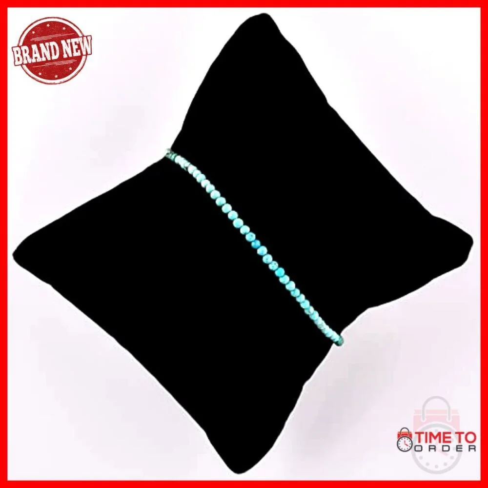 Adjustable Sterling Silver Turquoise Bolo Bracelet, 10 Inch, Gemstone